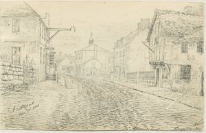 Rugeley Town：ペンとインクの描画、1813年11月26日 作： John Allport