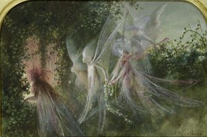 窓辺の妖精、1864年頃（WC＆ガッシュ） 作： John Anster Fitzgerald