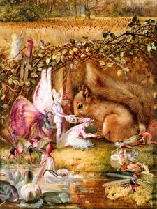 傷ついたリス 作： John Anster Fitzgerald
