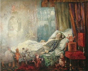 仮面舞踏会後の夢 作： John Anster Fitzgerald