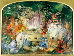 妖精の宴会のオリジナルスケッチ 作： John Anster Fitzgerald