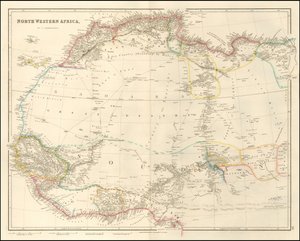 1842年、ジョン・アロースミスによる北西アフリカの地図 作： ジョン・アロウスミス