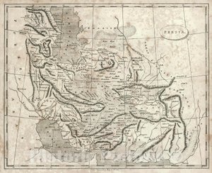 アロースミスのペルシャ地図、1819年 作： ジョン・アロウスミス