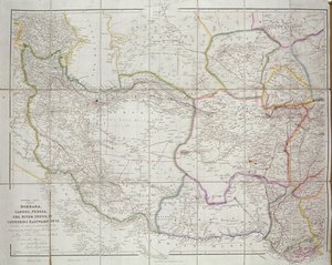 中央アジアの地図、1834