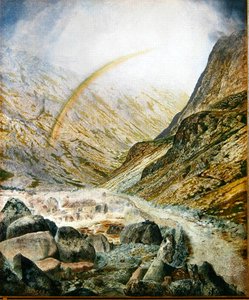 山路、洪水の時（ホンシターシリーズno.3）1868年（油彩・紙・キャンバス）