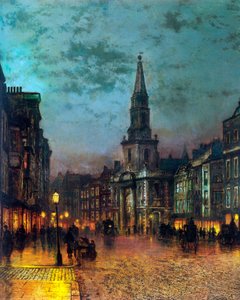 ブラックマンストリート、ロンドン、1885年。 作： John Atkinson Grimshaw