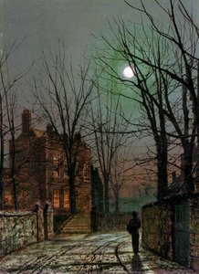 月の光によって、1882年。 作： John Atkinson Grimshaw