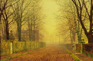 イブニンググロー、1884年頃（キャンバスに油彩） 作： John Atkinson Grimshaw