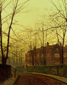 黄金の秋（キャンバスに油彩） 作： John Atkinson Grimshaw