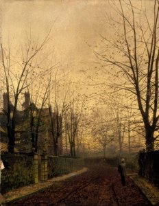 ヤグリムショウ、秋の金-絵画、1882