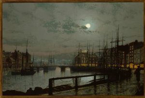 ジャグリムショー、ウィットビー-絵画、1883 作： John Atkinson Grimshaw