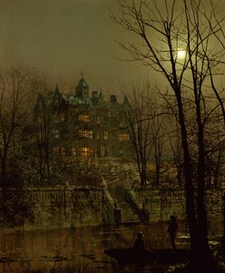 ノウズロープオールドホール、リーズ 作： John Atkinson Grimshaw
