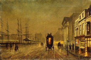 リバプールドック、 作： John Atkinson Grimshaw