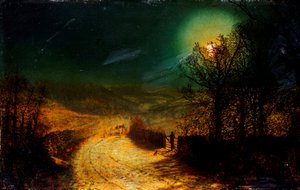 ボルトン修道院の近く、1876 作： John Atkinson Grimshaw