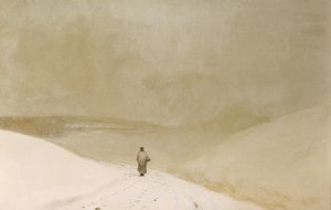 雪と霧（イエローマイナーのカプリス）」（油彩・キャンバス 作： John Atkinson Grimshaw