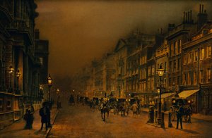 セントジェームズストリート 作： John Atkinson Grimshaw