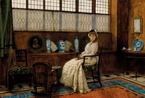 ゆりかごの歌、1878年。 作： John Atkinson Grimshaw