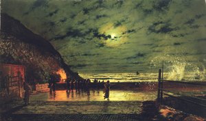 ハーバーフレア、1879 作： John Atkinson Grimshaw