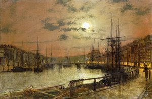 ウイットビー 作： John Atkinson Grimshaw