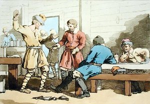 ア・カバック」（画家によるエッチング、1803年発行）（カラーリトグラフ