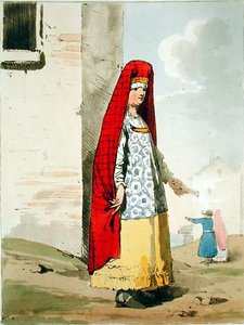 アーティストによってエッチングされた1804年に公開された商人の妻（169211も参照） 作： John Augustus Atkinson