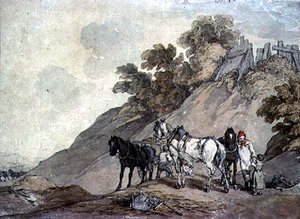 砂利ピットでのカートとチーム 作： John Augustus Atkinson