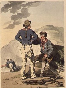 ウィリアム・ミラーとジェームズ・ウォーカーが出版した「The Costume of Great Britain」の船員たち。 作： John Augustus Atkinson