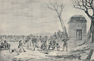 ハイドパークでのスケート、1807年、1920年 作： John Augustus Atkinson