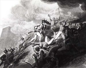 サンセバスチャンの嵐、1813年8月31日（126363を参照） 作： John Augustus after Atkinson