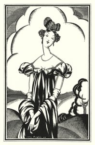 バイロン卿によるドン ファンのイラスト: 若い星、オーロラ ラビー (litho) 作： John Austen