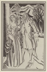 ダニエル・デフォーによるモール・フランダースのイラスト（litho） 作： John Austen