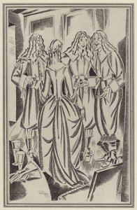ダニエル・デフォーによるモール・フランダースのイラスト（litho） 作： John Austen