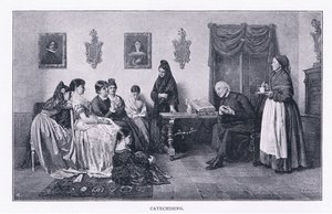Catechising」（The Magazine of Art 1893, Cassell and Companyより 作： John Bagnold Burgess