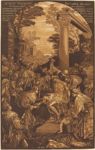 ラザロの復活 作： John Baptist Jackson after Leandro Bassano