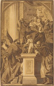聖家族と四聖人 作： John Baptist Jackson after Veronese