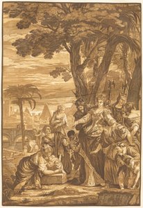 モーセの発見 作： John Baptist Jackson after Veronese
