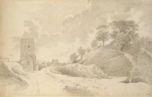 オックスフォード城とキャッスルマウンド、1784年5月27日