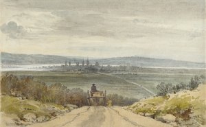 ショットオーバー・ヒルからのオックスフォード、回想、1791年1月10日 作： John Baptist Malchair