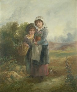 花を運ぶ2つの国の女の子 作： John Barkin