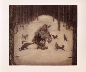ジョン・バウアー『トロールとオオカミ』 作： John Bauer