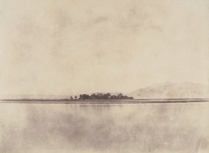 テバンの丘の前のナイル川（1853-54年）。 作： John Beasley Greene