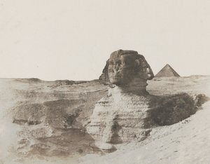スフィンクス、1853年頃（ネガから塩漬け紙プリント） 作： John Beasley Greene