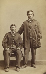 タケレイとハピマナ、1863年頃（アルブメンプリント） 作： John Beattie
