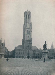 マルクトと鐘楼、ブルージュ、ベルギーc1900 1914-1915 作： John Benjamin Stone