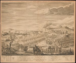 ？Drunmossie [sic]ムーアとカロデン近くの戦いの描写？、1746年4月16日 作： John Bowles