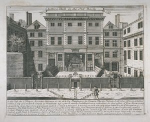ジャスティスホール、オールドベイリー、c.1740のビュー 作： John Bowles