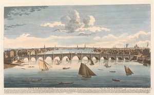 Uma vista da ponte de Westminster 作： John Boydell