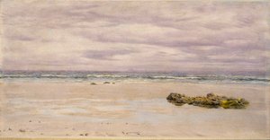 コーンウォールのケナックサンド、干潮時、1877年 作： John Brett