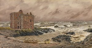 ポーテンクロス城の南東の強風、1886 作： John Brett