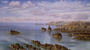 ガーンジー島の南海岸、1875 年。 作： John Brett